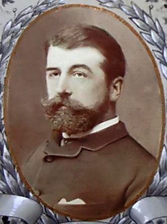 Franz Clouth auf einem nachkolorierten Foto um 1887.